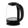 Electric kettle Luazon LSK-1801, glass, 1.8 l, 1500-1800 watts, backlight, black