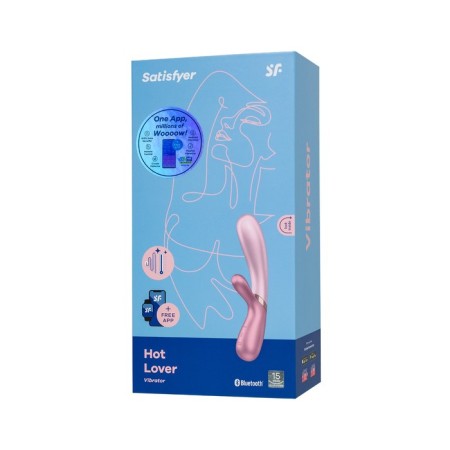Satiffyer Hot Lover vibrator with clitoral stimulant, pink color-11