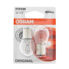 Лампа автомобильная Osram, P21W, 12 В, 21 Вт, набор 2 шт, 7506-02B