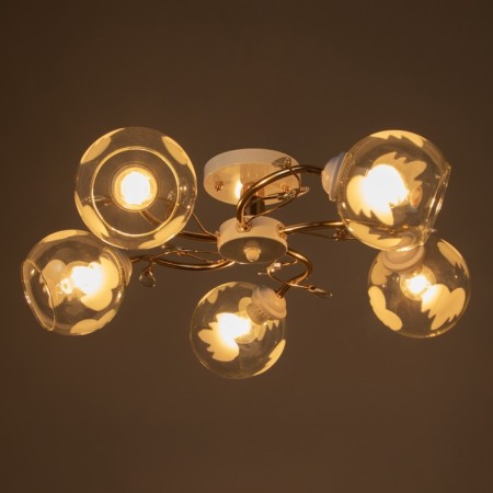 Jamma chandelier 5xe27 40W white-gold 60x60x25 cm Bayerlux-2