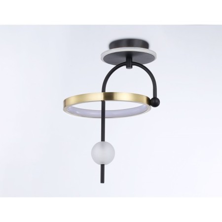 LED ceiling LED Ambrella Light, Linetech, FL66424, LED, 15 W, 1125LUM, 3000-6400K, black color, gold-1