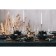 Porcelain dish for serving with a bamboo handle Magistro "Galaxy", 30 × 20.5 × 2.3 cm, black color is black