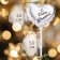 Candle in the cake "Air Ball. Heart", 5.5 cm. Silver
