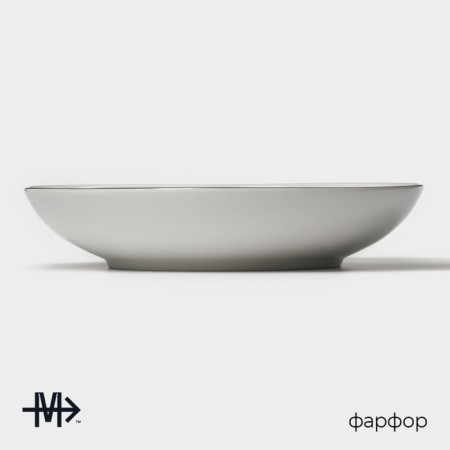Porcelain deep porcelain Magistro "La Perle", 1 l, d = 22.5 cm, white color-1