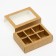 Box for 6 sweets with a window, craft, 13.7 x 9.85 x 3.85 cm