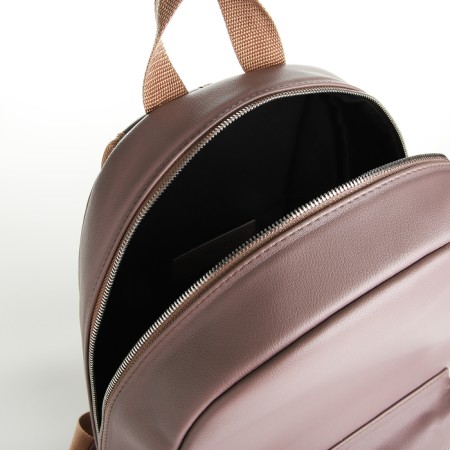 Women's backpack of artificial leather on the zipper Textura, color gray color-5