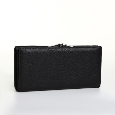 Women's wallet on a magnet, black color-1