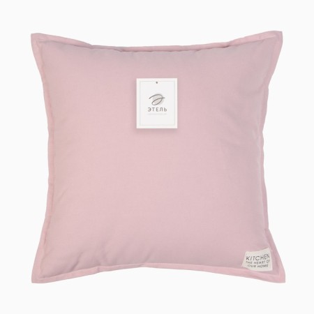 Ethel pillow, 45x45+1 cm, pink, 100% cotton-5
