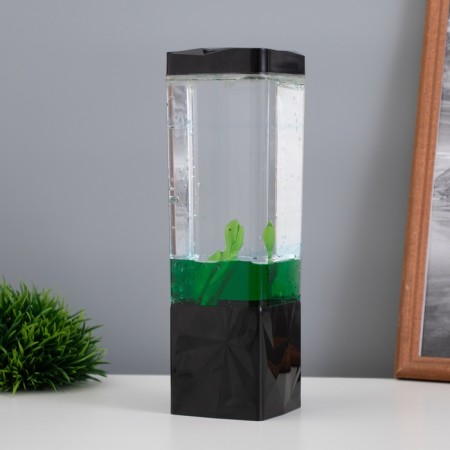 Lava lamp "Turtle" LED 3HAAA, USB green 7x7x23cm