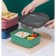 Lunch box, 1.2 l, 2 sections, 19.5 x 7.5 x 14.5 cm, green