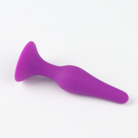Anal traffic jam, oki-horses, cone, Soft silicone, 25 x 80 mm, purple-2