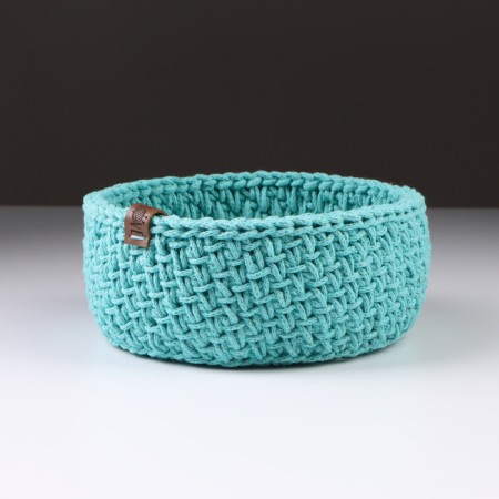 Baby basket, 16 x 7.5 cm, mint, cotton-1