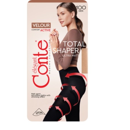 Women's tights Velour Active, size 6, Anthracite color-3