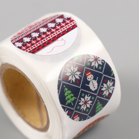 New Year Stick Paper "Knitted Winter" d = 2.5 cm 252 pcs in roll-3
