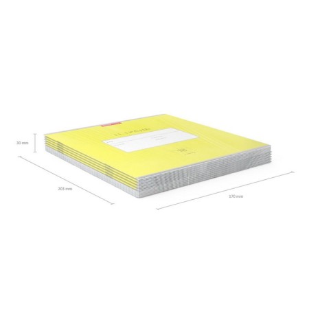 Notebook of 18 sheets in the Erichkrause Bright cage "Classic", cover coated cardboard, OFSET block, yellow-8
