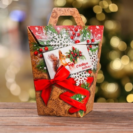 Gift box "New Year Present", 19 x 13.5 x 20 cm-1