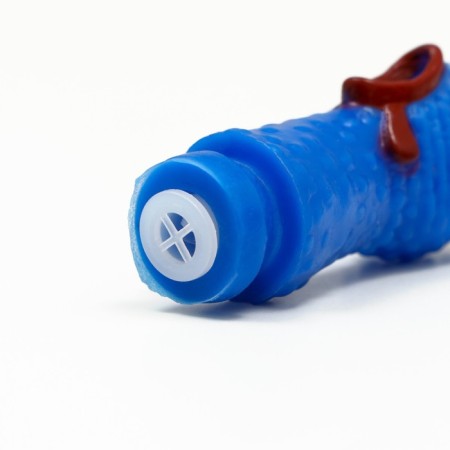 Toy of the "thoughtful chicken" small for dogs, 16.5 cm, bright blue-4