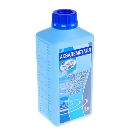 Liquid remedy for removing metals from water "Aquademetall", bottle, 1 liter
