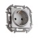 LEGRAND Inspiria, 2K+h, with curtains, 16 A, 250 V, aluminum
