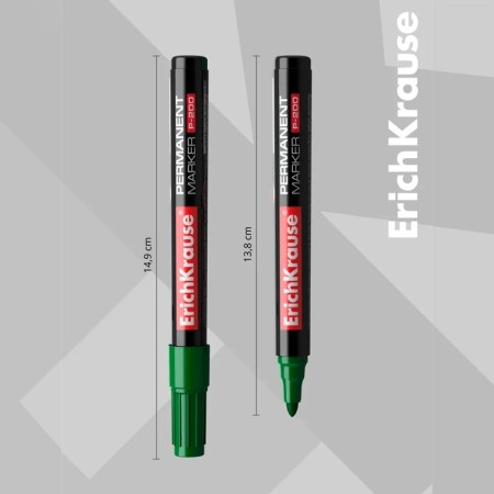 A set of permanent markers 4 colors, 0.8-2.2 mm, Erichkrause P-200, alcohol-based ink, mix-6