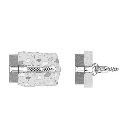 Dowel-gvo bison, universal, with a side, with a screw, polypropylene, 6x37 mm, 16 pcs-4