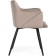 Stool on the metal frame Edgell Metal/fabric, black/beige 53x53x86 cm