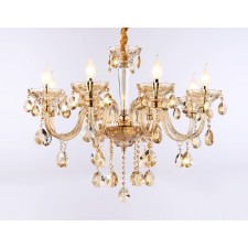 Suspended classic chandelier with crystal Ambrella Light, Classic, TR4907, 8HE14, Color Gold