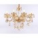 Suspended classic chandelier with crystal Ambrella Light, Classic, TR4907, 8HE14, Color Gold