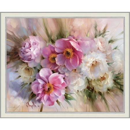 Reproduction of the painting "Tender Bouquet", 40x50, frame (45-a355)