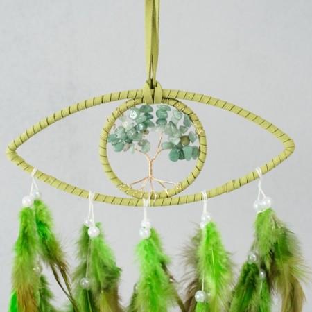 Dreams D = 7 cm "Eye with a tree" Green 44x19.3x0.7 cm-2