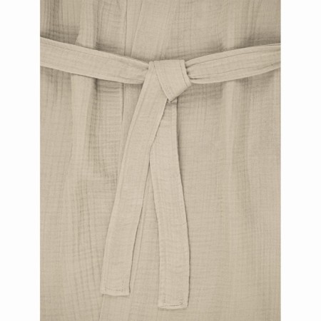 Essential bathrobe, multilayer muslin, size m, beige color-13