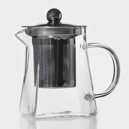 Glass teapot with metal sieve Magistro "Darcy", 300 ml