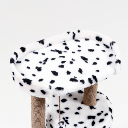 House for cats with a claw "Round with a site", 52 x 52 x 95 cm, Dalmatian-6
