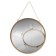 Mirror wall “reflection”, d mirror surface 31 cm, matte gold color