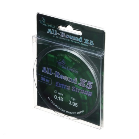 Monophile ALLVEGA ALL-ROUND X5, diameter 0.18 mm, test 3.95 kg, 50 m, transparent-1