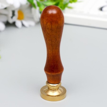 Printing for wax with a wooden handle "Chamomile" 9x2.5x2.5 cm-2