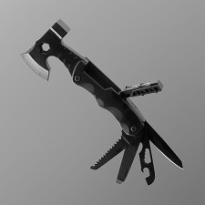Multitula with an ax, blue