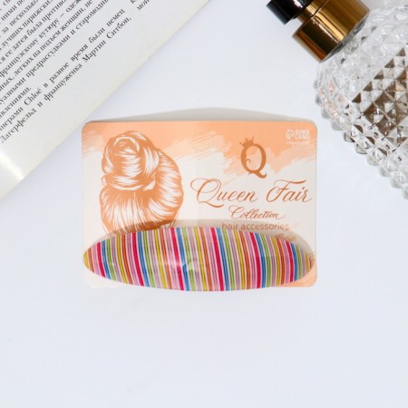 Hair hair clip "Adele" strip style, 10 cm, mix-3