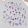 Plastic stickers "Spring flowers. Lilac" set 40 pcs 15x8 cm