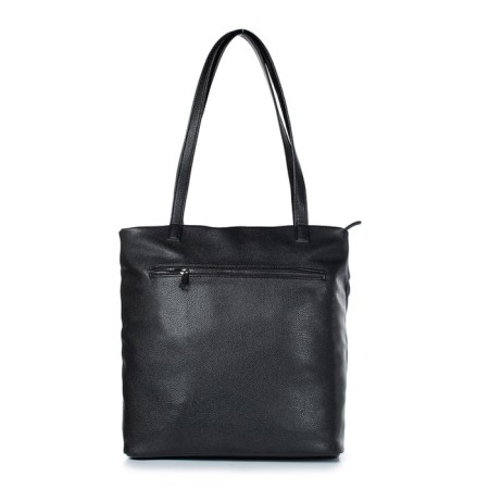 Youth bag, artificial leather, 420x330x140 cm, black/gray-2