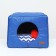 Transformer house square (zig-zag) 43 x 43 x 34 cm, blue