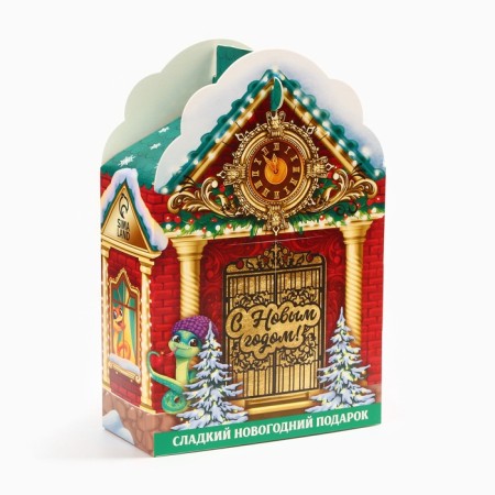 Sweet children's New Year's gift "Fairytale House", sweets + coloring inside, 500 g-1