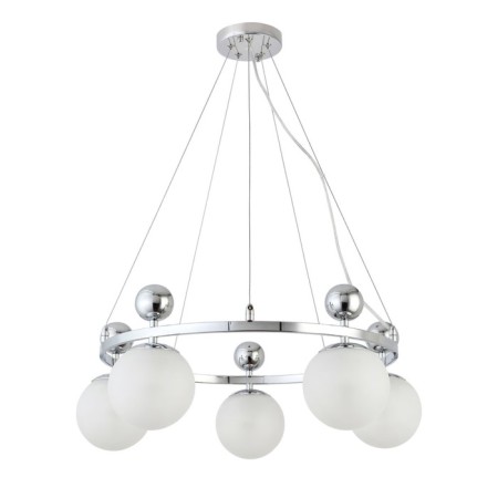 Suspended EVOLUCE lamp. Sle106103-05. Pechio. 5x60 watts, E27, 62x62x22 cm, chromium color-5