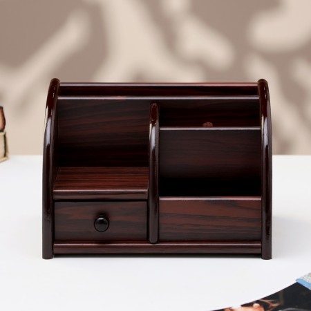 Organizer 5 sections, 1 drawer, a series of Zebrano with Kant Dark, 14*21cm-1