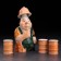 Set of porcelain sample "Builder Mason", with 3 glasses