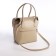 Women's bag with lightning, with a cosmetic bag, beige color