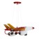 Lamp "Red Aircraft" 5x40W E14 Red 63x63x70 cm Bayerlux
