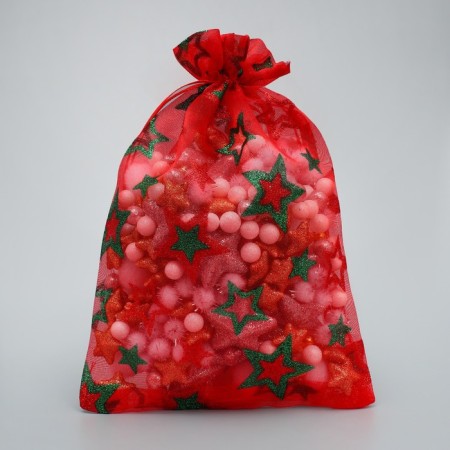 Bag Gift Organza "Star", 16 x 24 cm +/- 1.5 cm, New Year