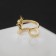 Earring "Kaff" Northern Star, white color in gold