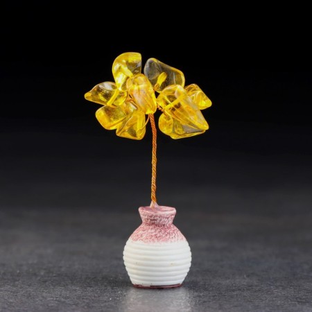 Souvenir "Tree of wealth. Citrins", natural stone, 7 x 3 cm